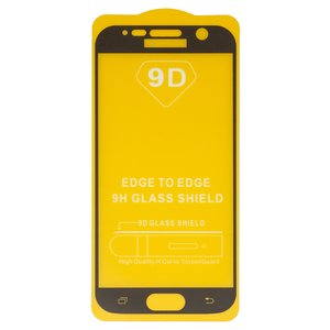 Защитное стекло для Samsung G930 Galaxy S7, совместимо с чехлом, Full Glue, без упаковки , черный