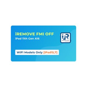 iRemove FMI OFF iPad 11th Gen  A16 лише WiFi моделі [iPad15,7]