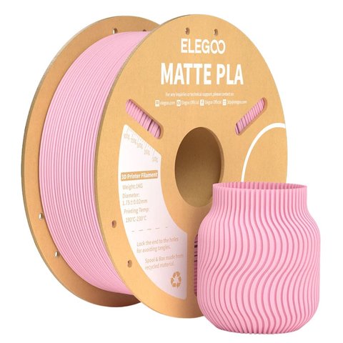 Филамент ELEGOO PLA MATTE, розовая сакура sakura pink , 1 кг